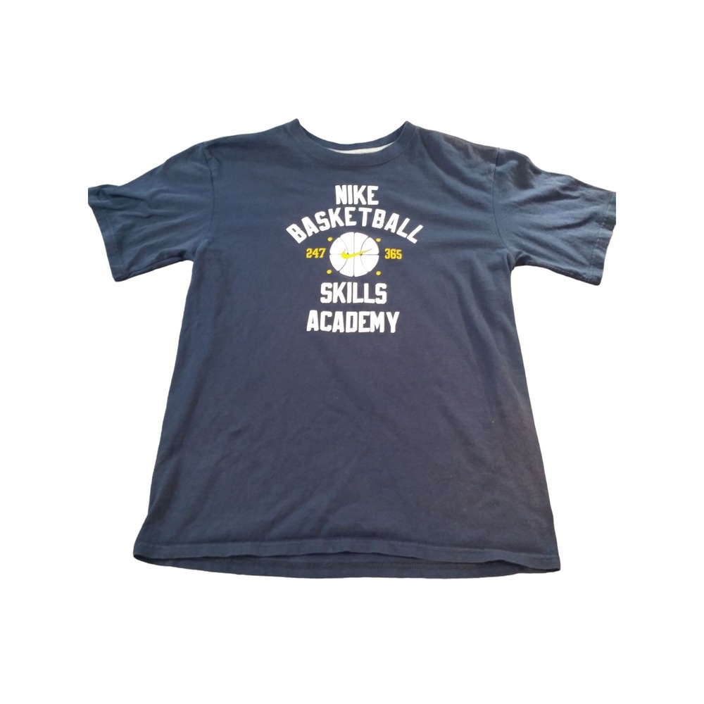 Nike Basketball Skills Academy Shirt Men XL Graphic Print Blue Sportswear TShirt